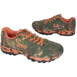 Men’s Realtree Cobra Waterproof Hiking Hunting Shoes Size 12M Camouflage Orange